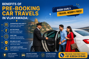 Family pre-booking a comfortable cab service in Vijayawada for safe local and outstation travel with professional drivers.